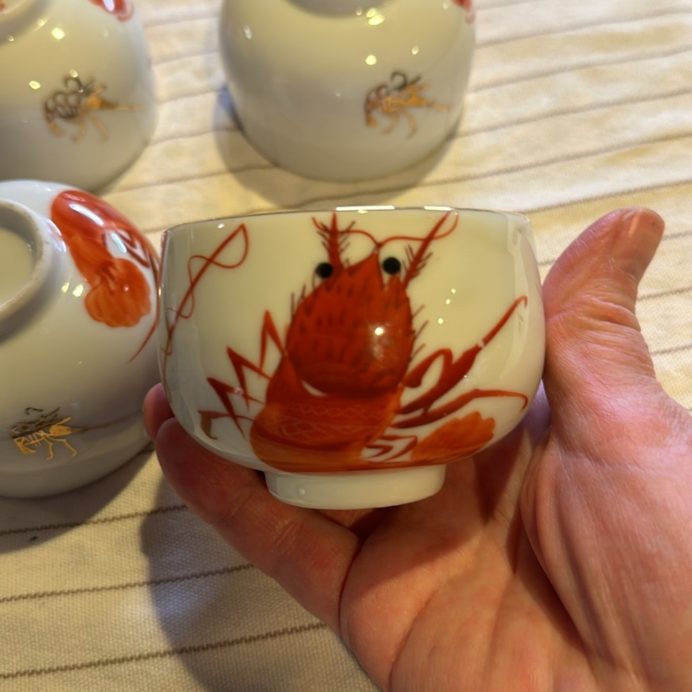 Vintage Shrimp prawn rice bowls